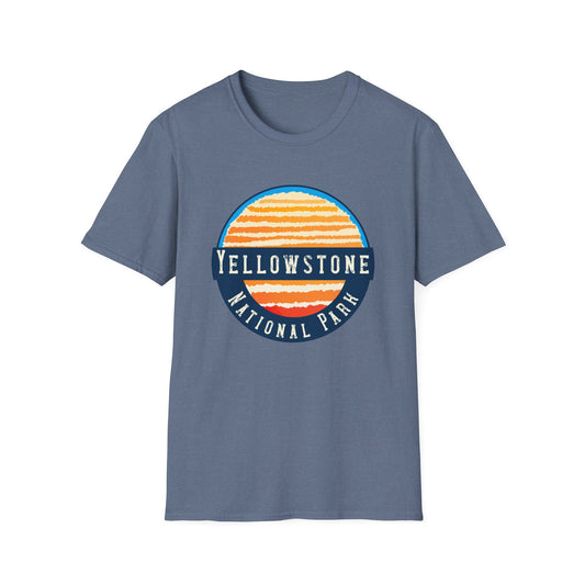 National Park Patch Yellowstone Sunset Unisex Softstyle T-Shirt