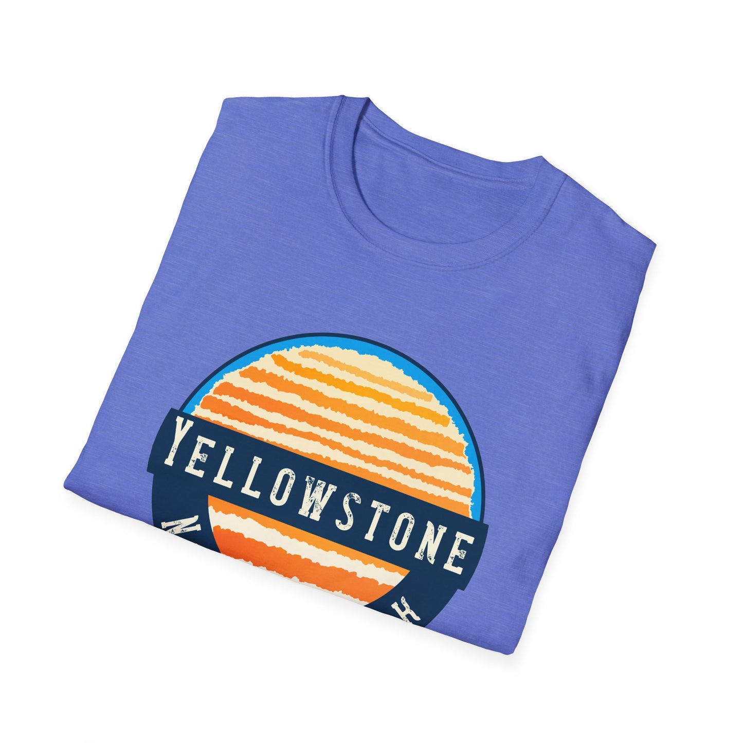 National Park Patch Yellowstone Sunset Unisex Softstyle T-Shirt