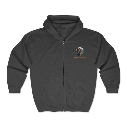 Tiger Animal Aviator Unisex Heavy Blend™ Full Zip Hooded Sweatshirt