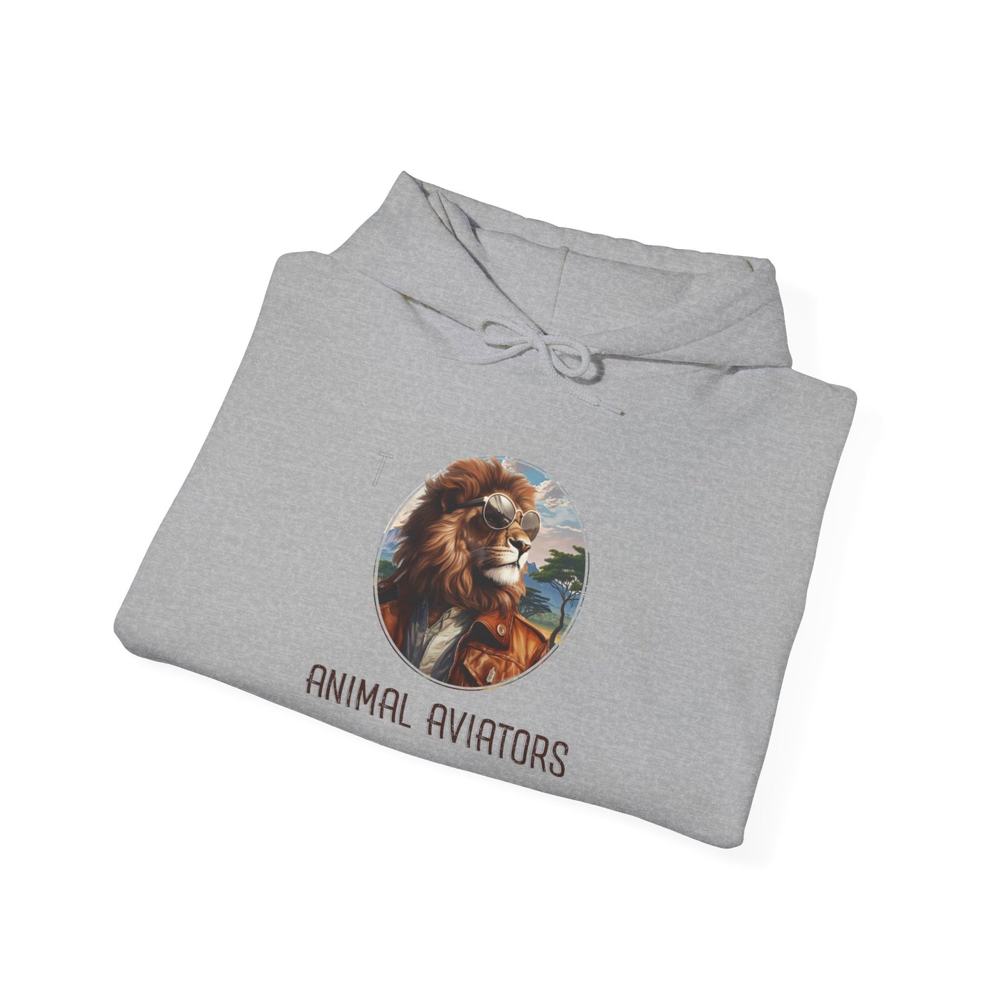 Lion Animal Aviator Unisex Heavy Blend™ Hooded Sweatshirt