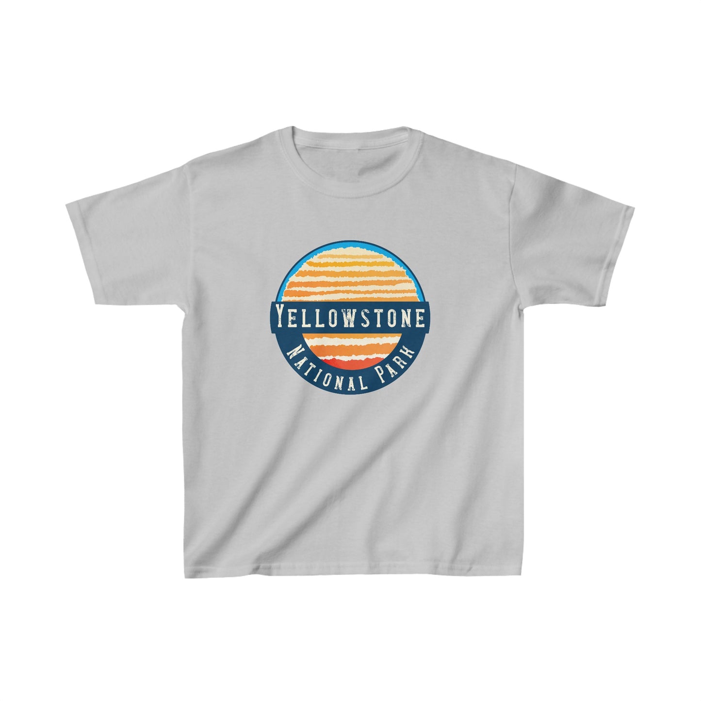 National Park Patch Yellowstone Sunset Kids Heavy Cotton™ Tee