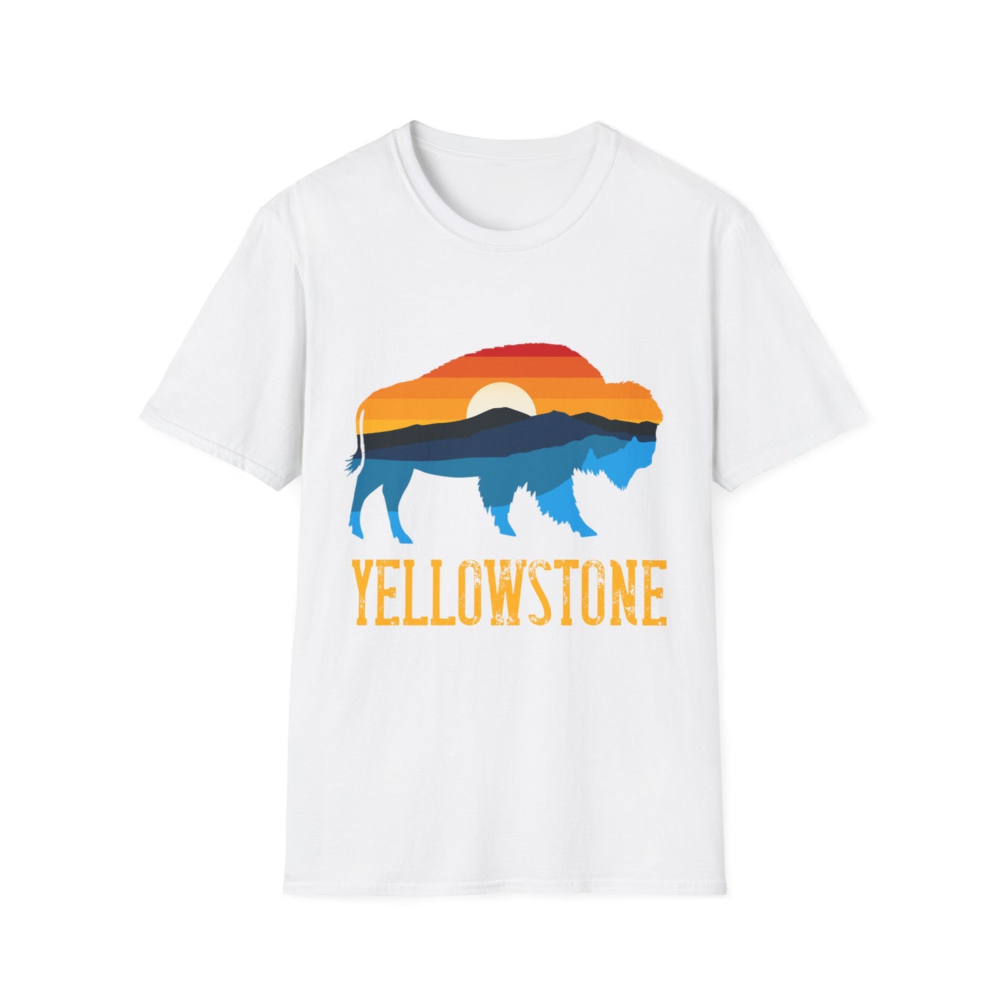 Buffalo Yellowstone Sunset Unisex Softstyle T-Shirt