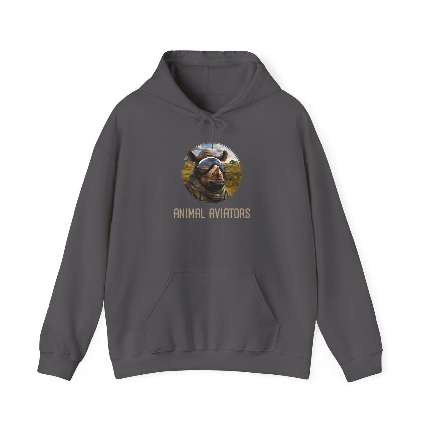 Rhino Animal Aviator Unisex Heavy Blend™ Hooded Sweatshirt