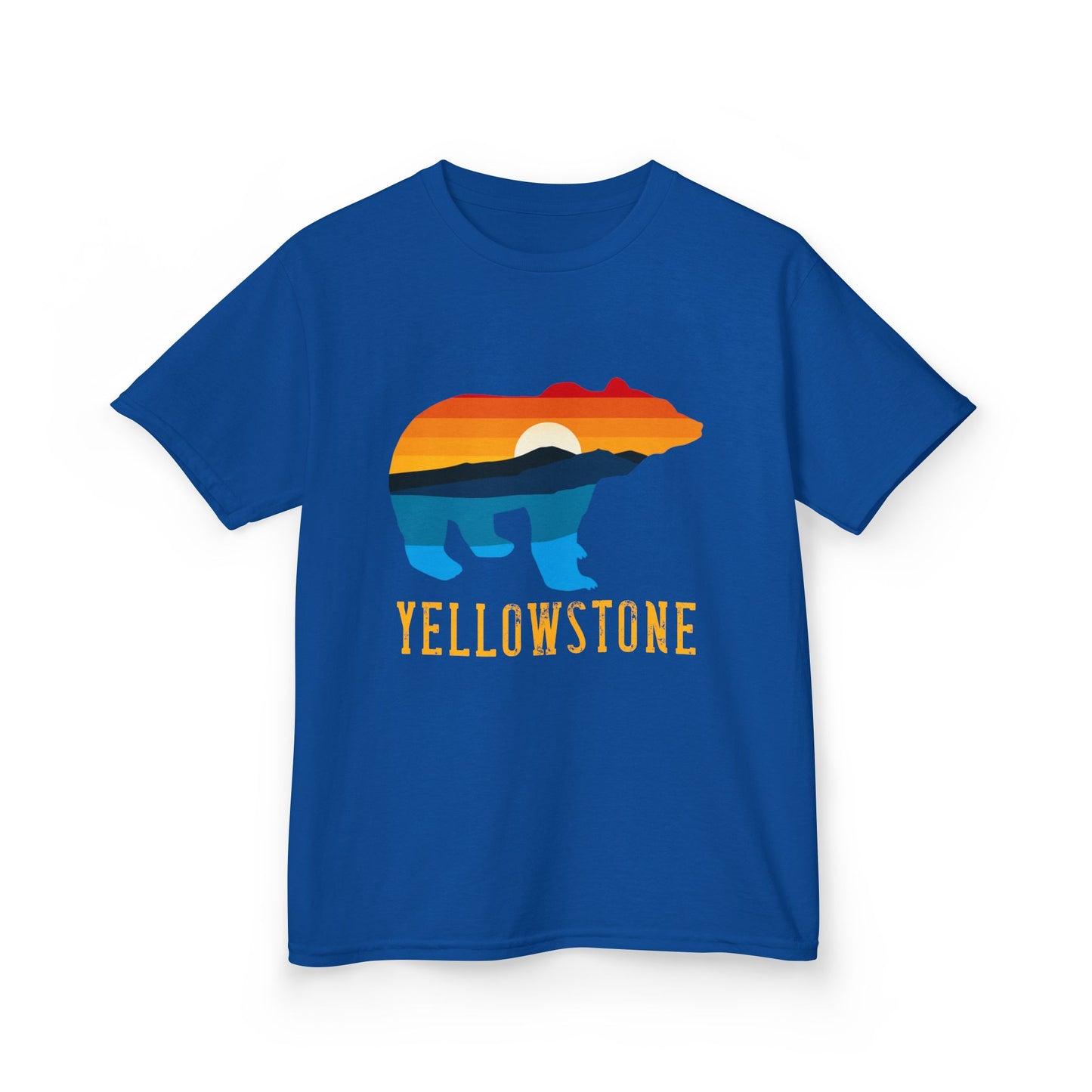 Bear Yellowstone Sunset Kids Heavy Cotton™ Tee