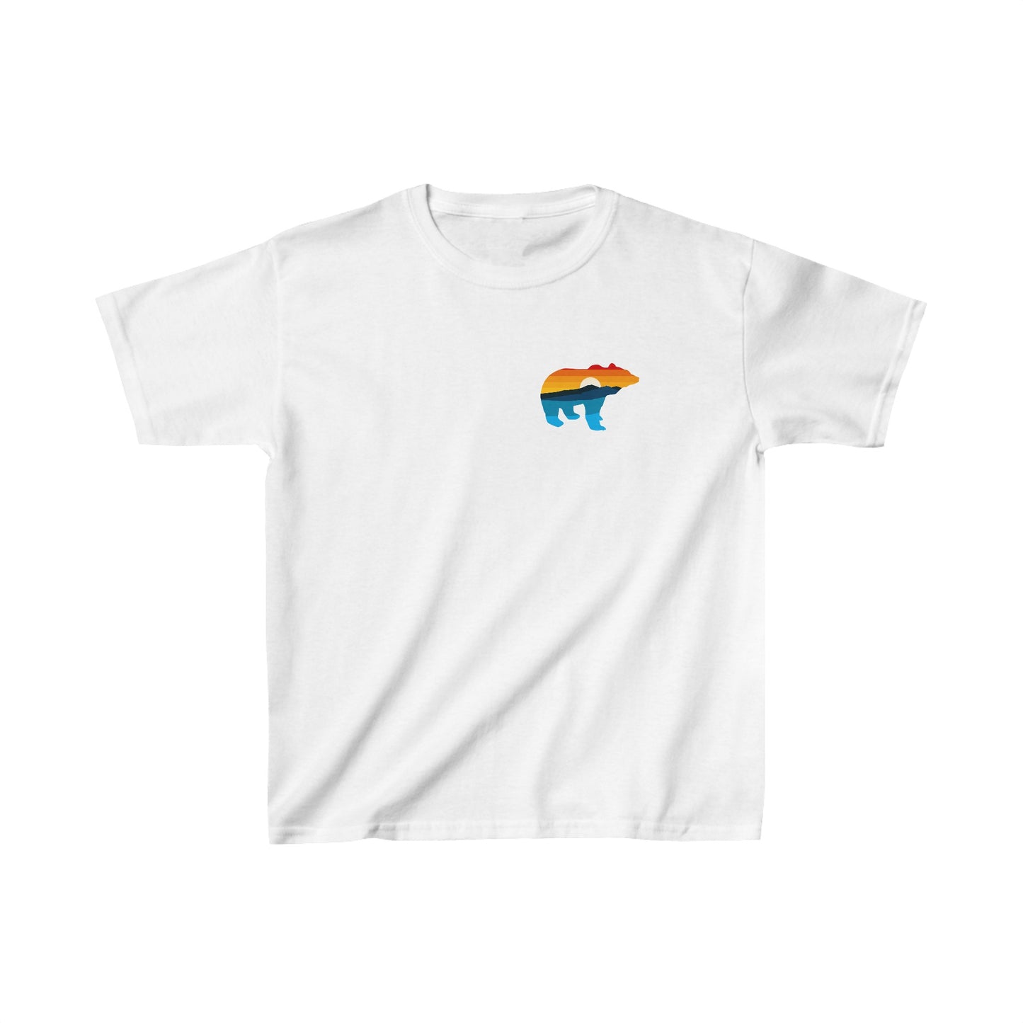 Bear Yellowstone Sunset Kids Heavy Cotton™ Tee