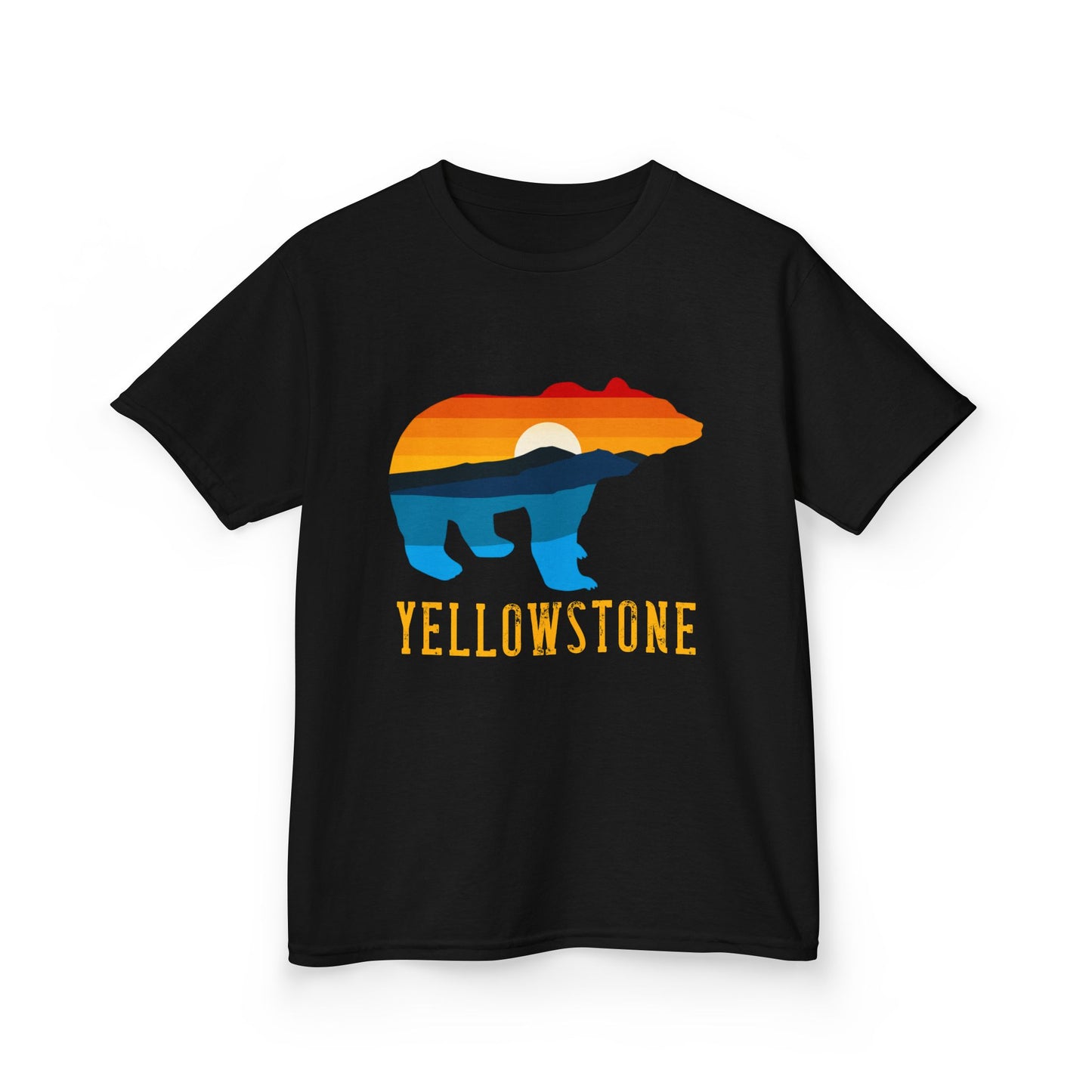 Bear Yellowstone Sunset Kids Heavy Cotton™ Tee