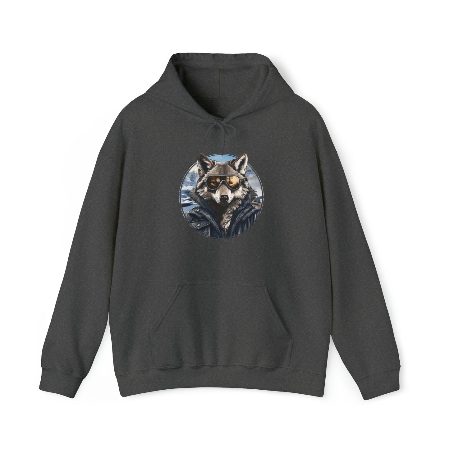 Wolf Animal Aviator Unisex Heavy Blend™ Hooded Sweatshirt