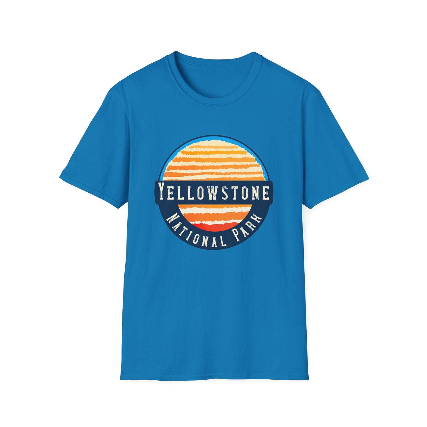 National Park Patch Yellowstone Sunset Unisex Softstyle T-Shirt