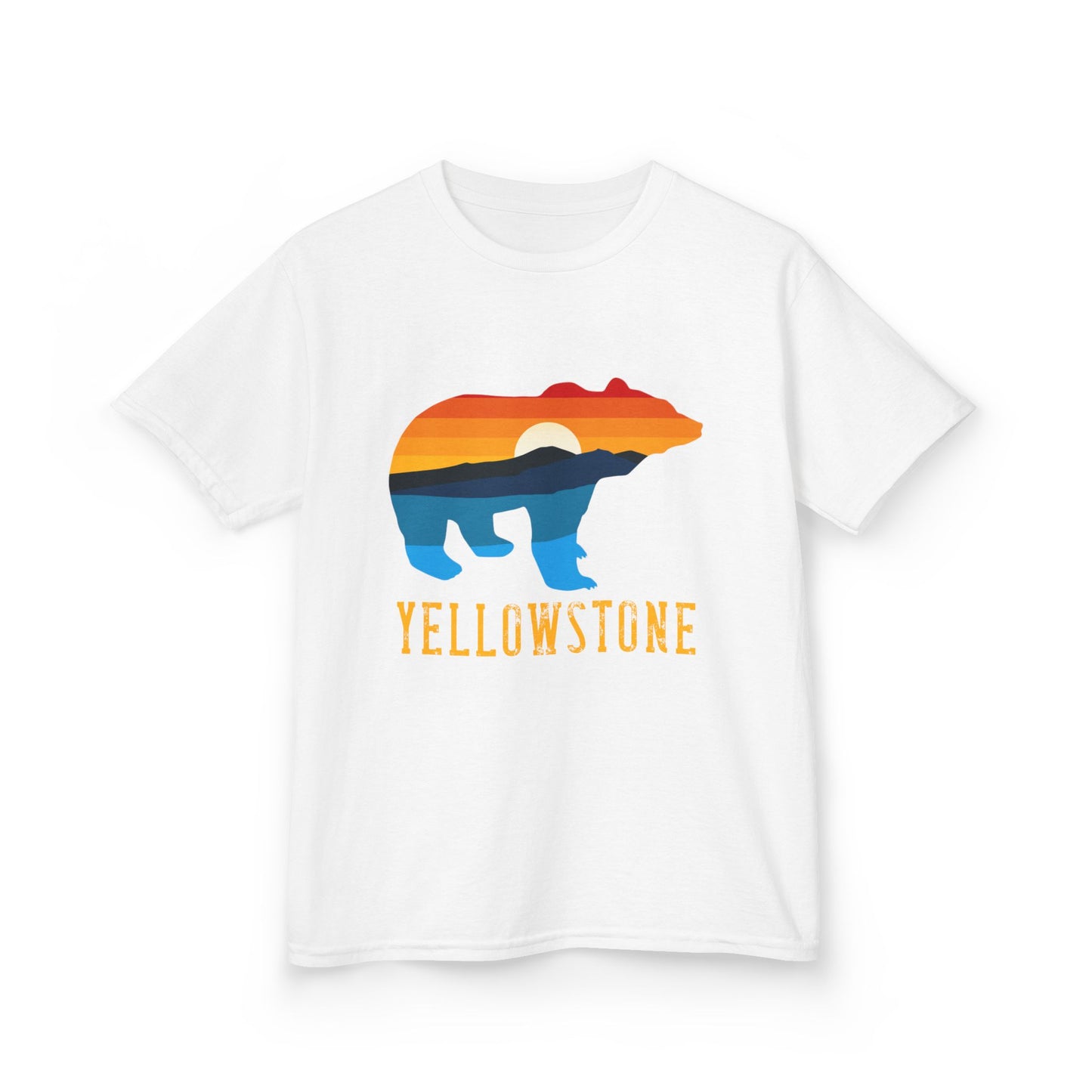 Bear Yellowstone Sunset Kids Heavy Cotton™ Tee