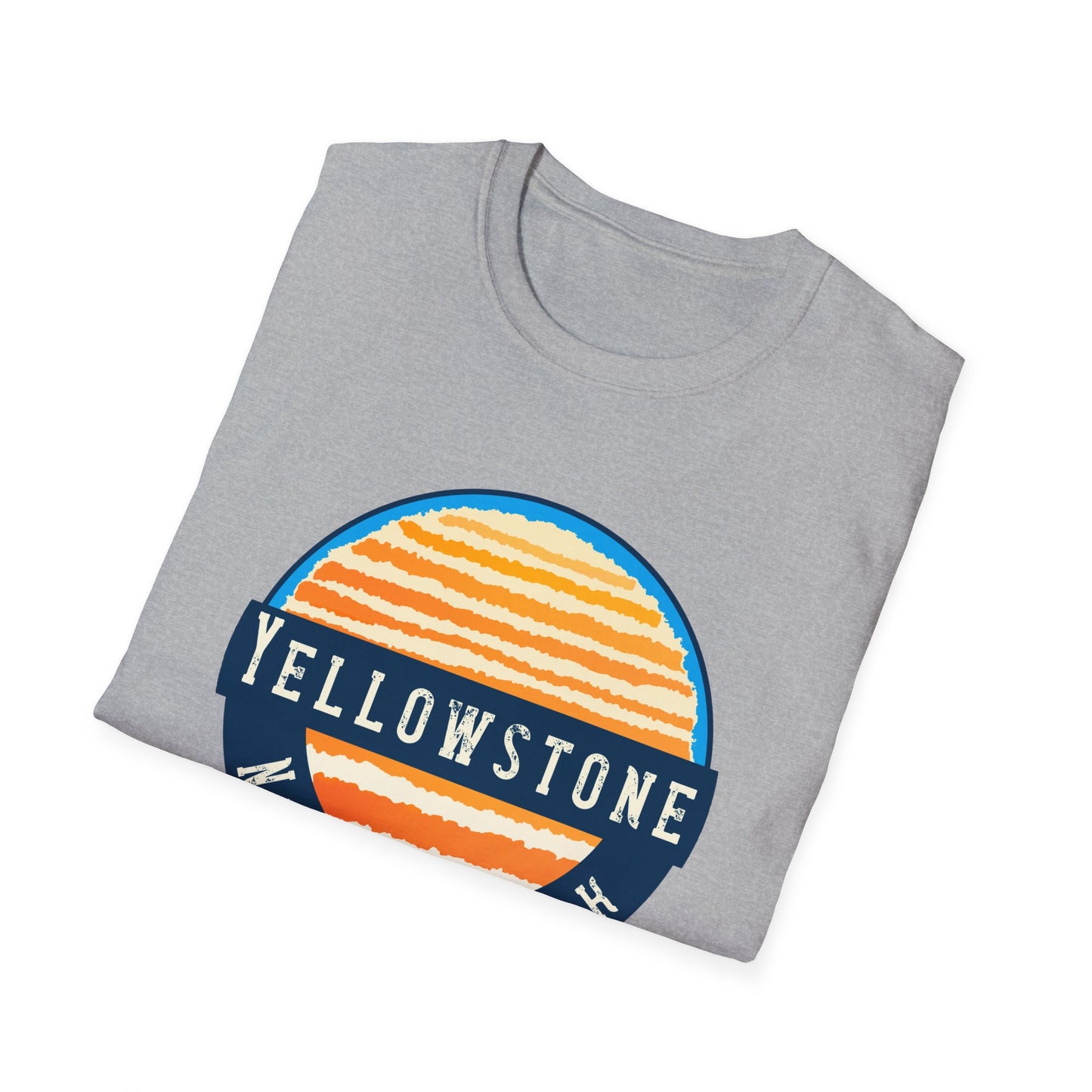 National Park Patch Yellowstone Sunset Unisex Softstyle T-Shirt