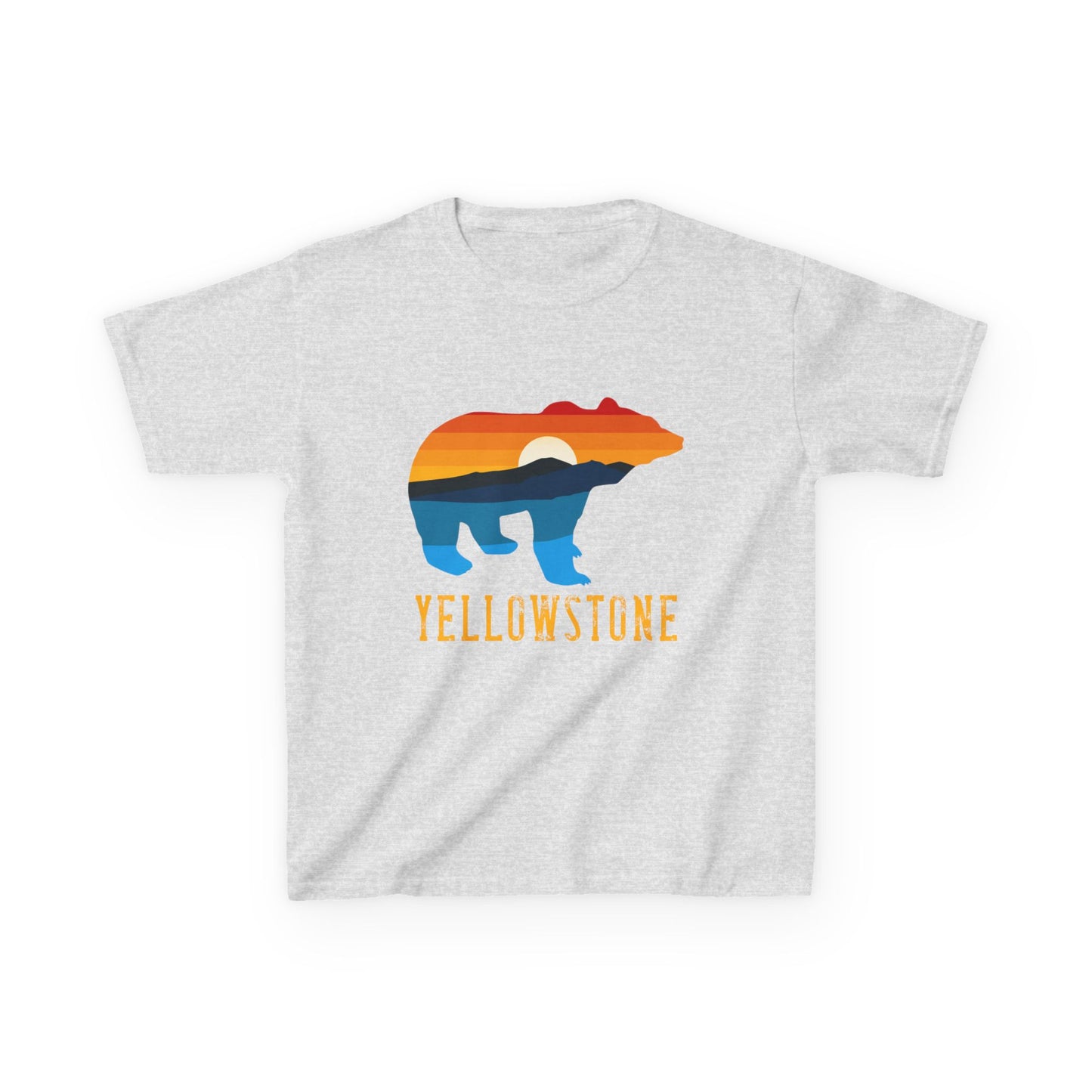 Bear Yellowstone Sunset Kids Heavy Cotton™ Tee