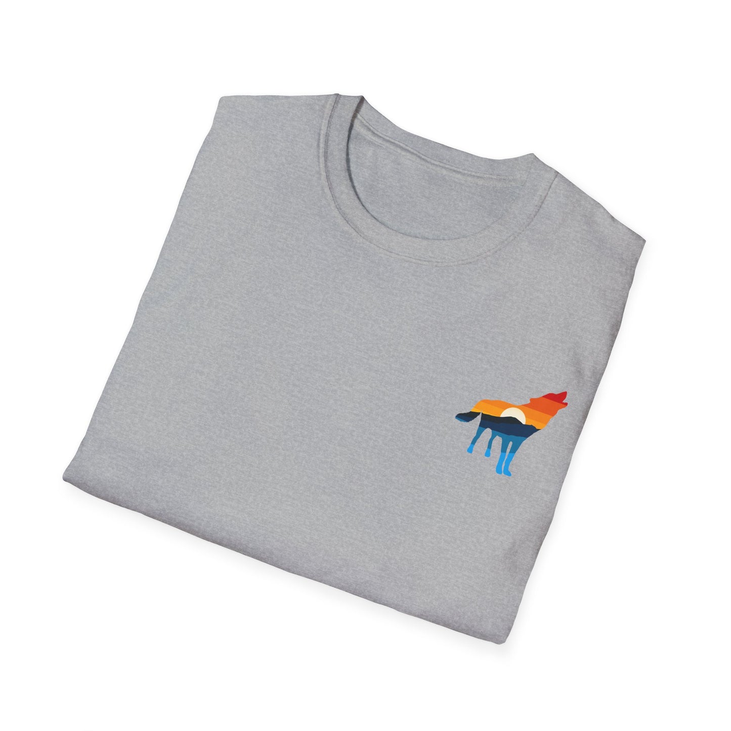 Wolf Yellowstone Sunset Unisex Softstyle T-Shirt