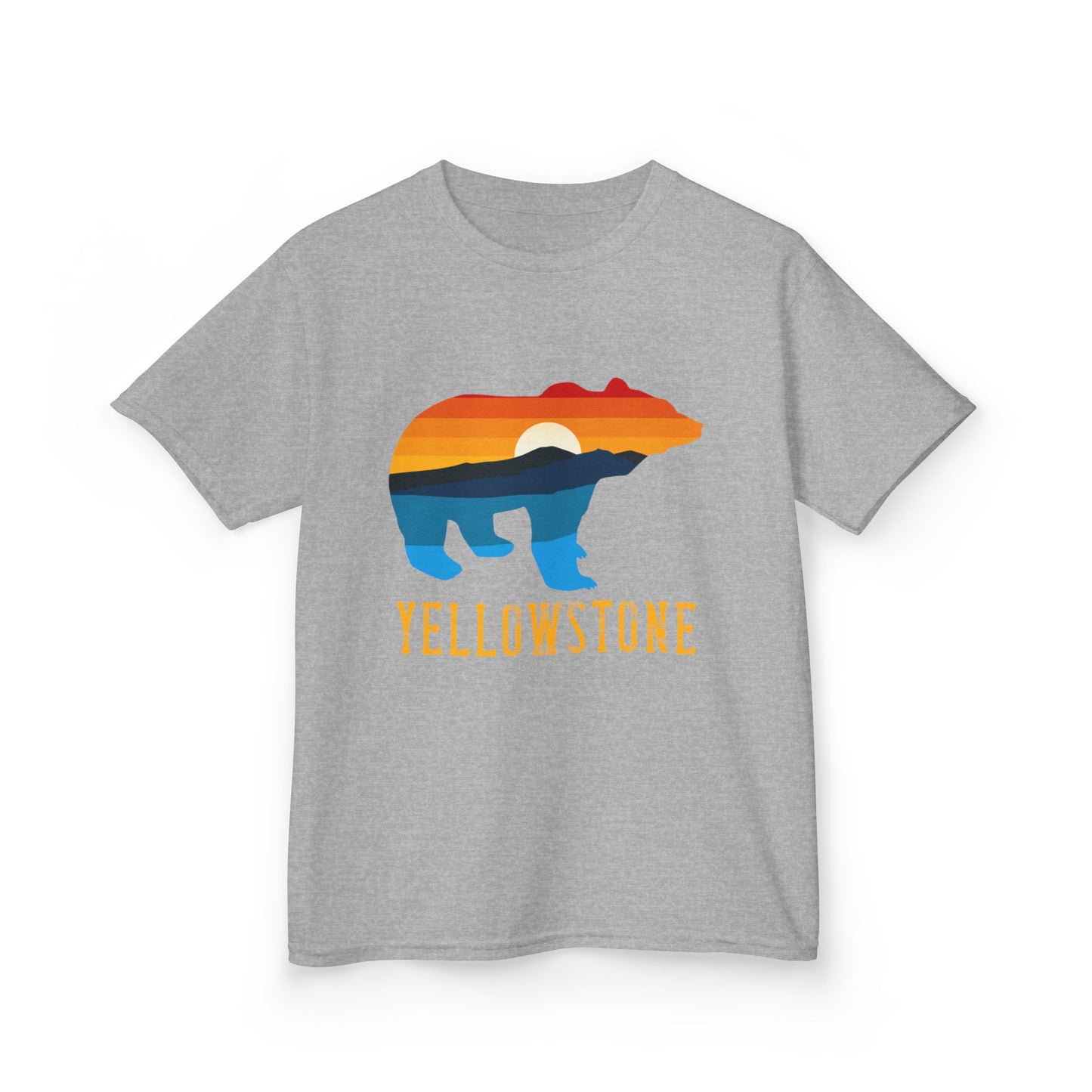 Bear Yellowstone Sunset Kids Heavy Cotton™ Tee