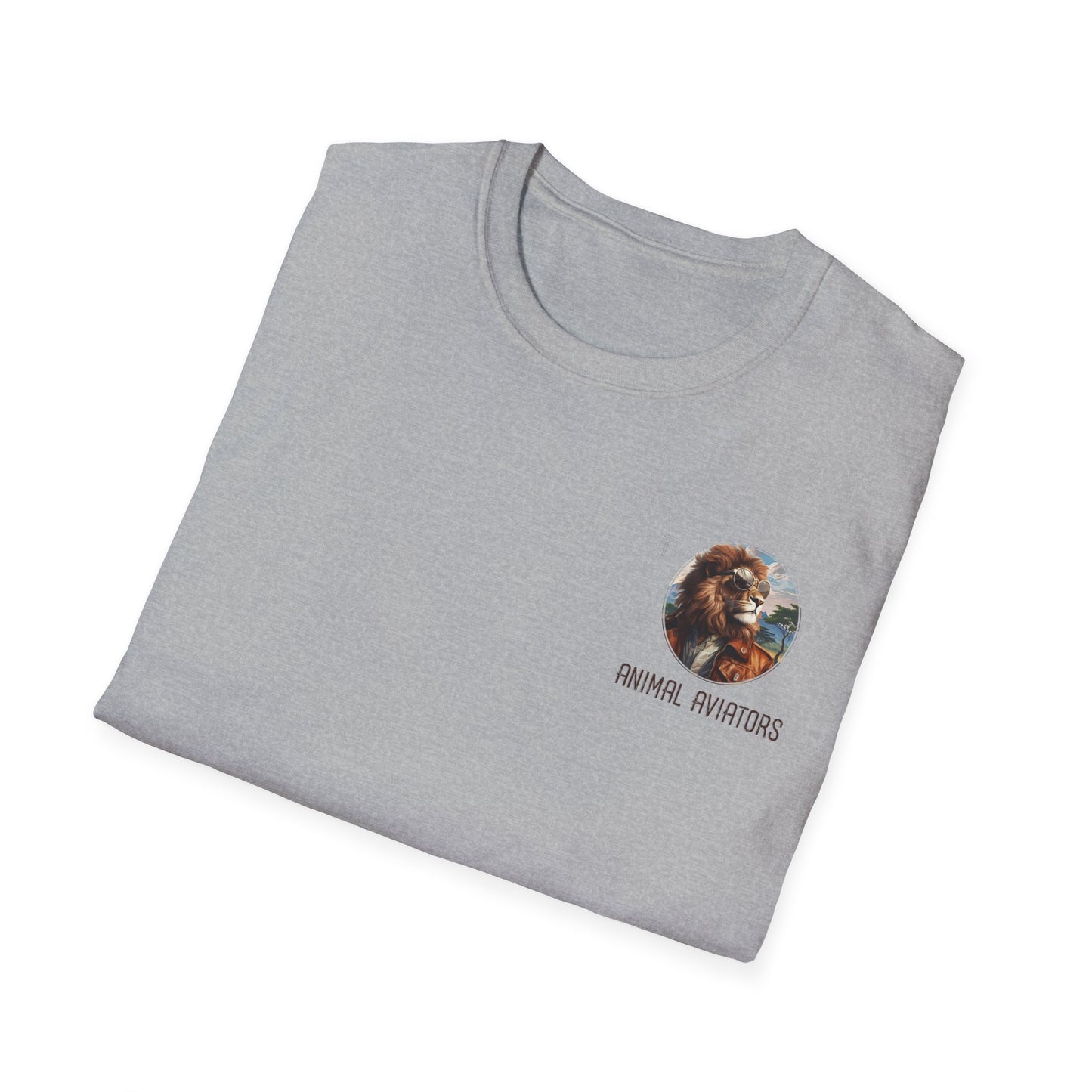 Lion Animal Aviator Unisex Softstyle T-Shirt