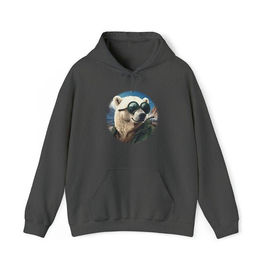 Polar Bear Animal Aviator Unisex Heavy Blend™ Hooded Sweatshirt