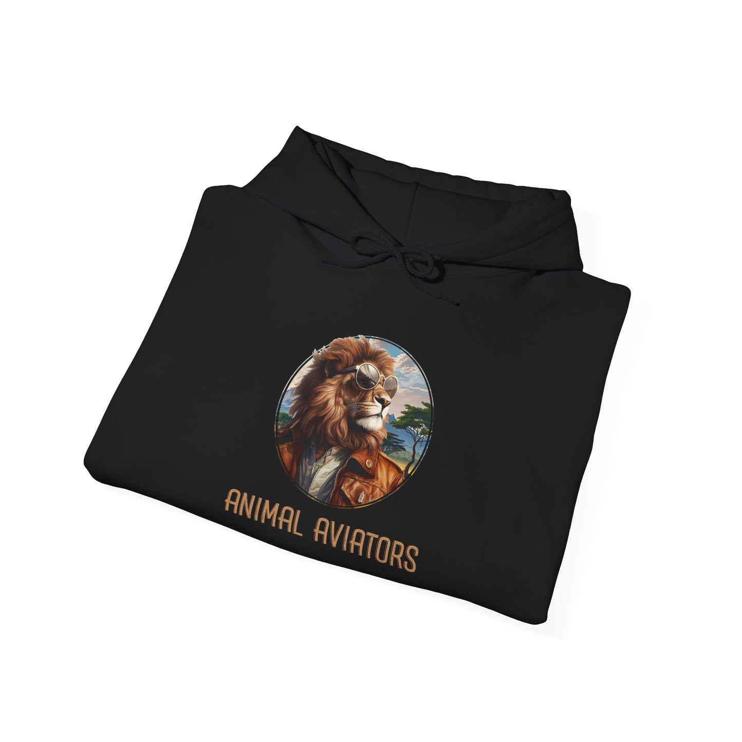 Lion Animal Aviator Unisex Heavy Blend™ Hooded Sweatshirt