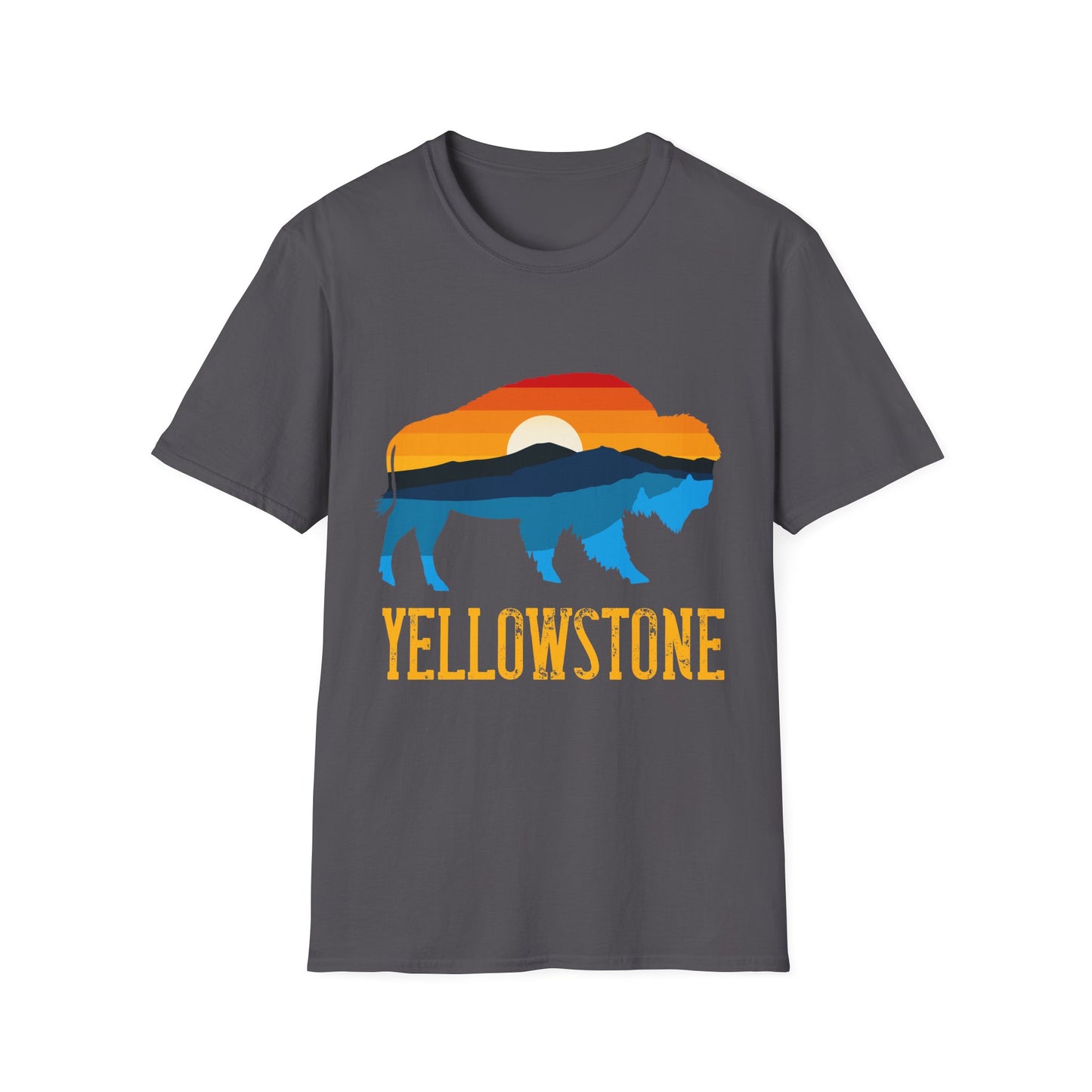 Buffalo Yellowstone Sunset Unisex Softstyle T-Shirt