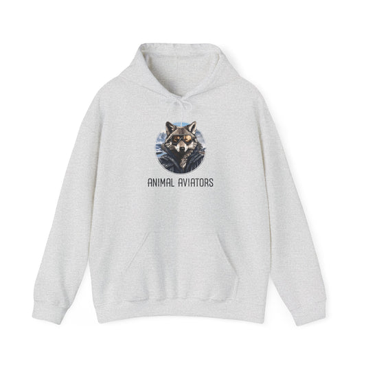 Wolf Animal Aviator Unisex Heavy Blend™ Hooded Sweatshirt