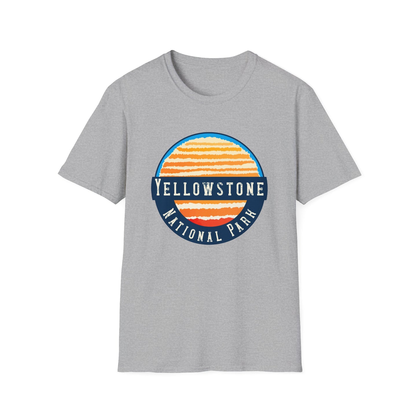 National Park Patch Yellowstone Sunset Unisex Softstyle T-Shirt