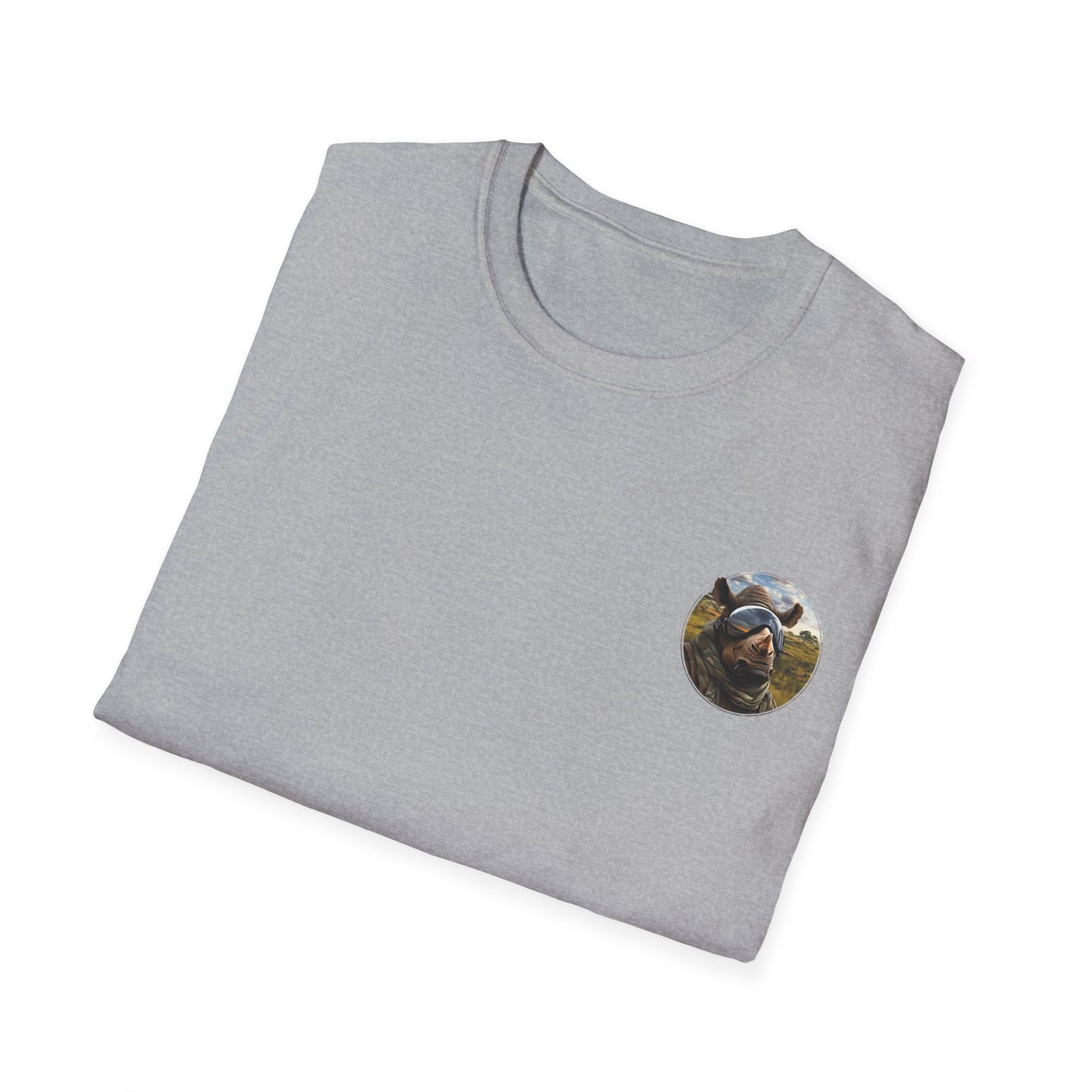 Rhino Animal Aviator Unisex Softstyle T-Shirt
