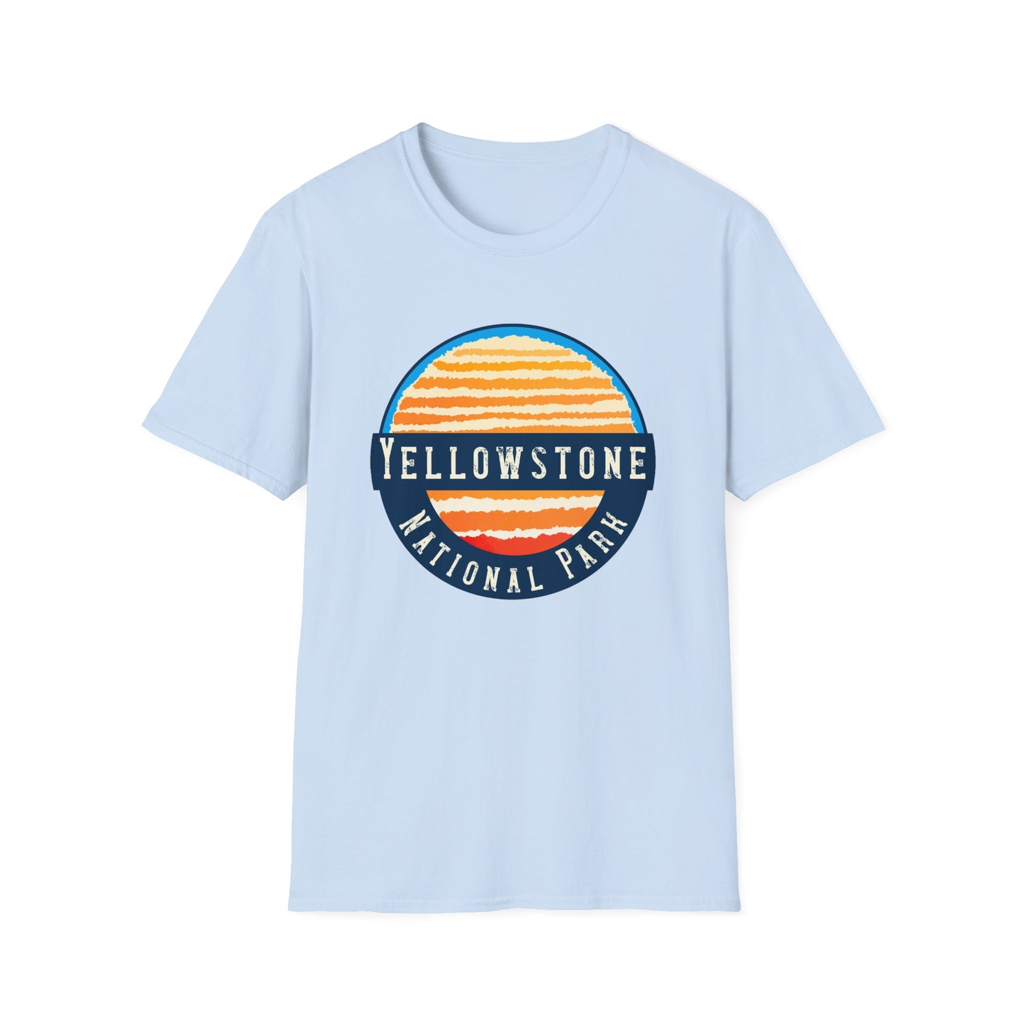 National Park Patch Yellowstone Sunset Unisex Softstyle T-Shirt