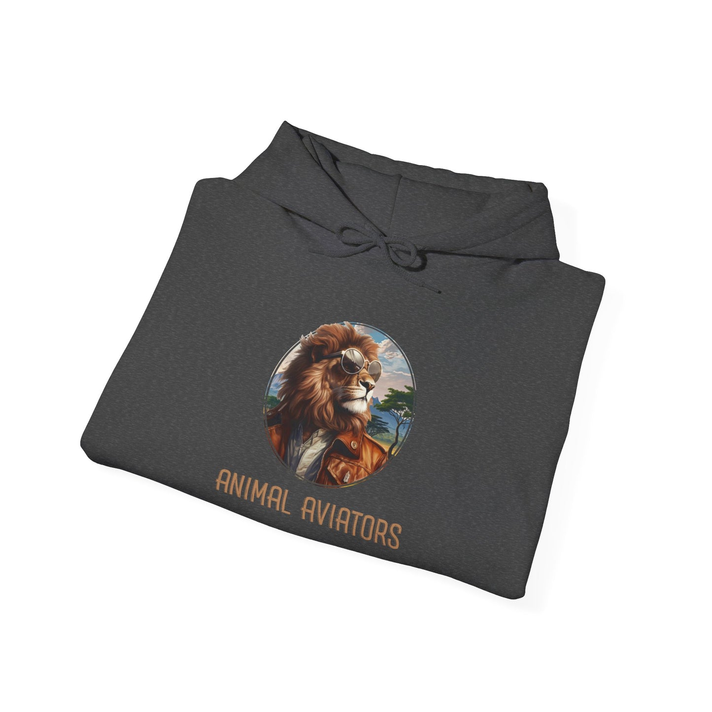 Lion Animal Aviator Unisex Heavy Blend™ Hooded Sweatshirt