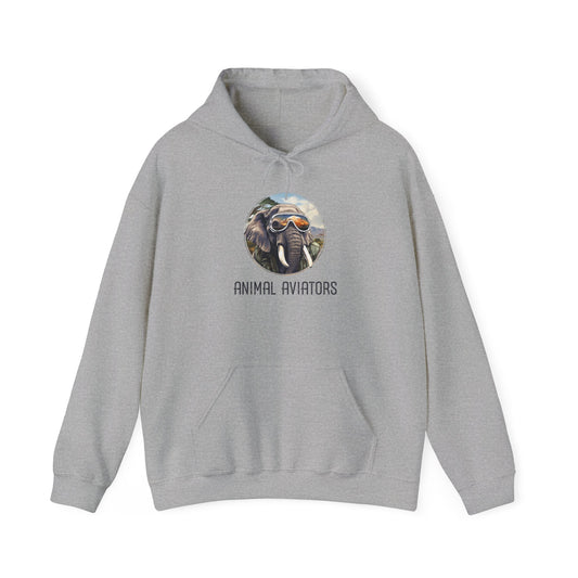 Elephant Animal Aviator Unisex Heavy Blend™ Hooded Sweatshirt