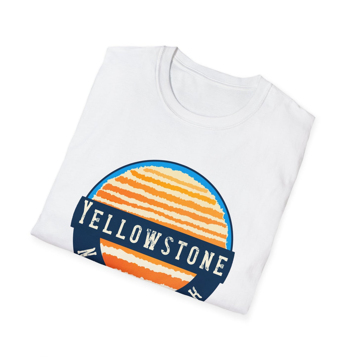 National Park Patch Yellowstone Sunset Unisex Softstyle T-Shirt