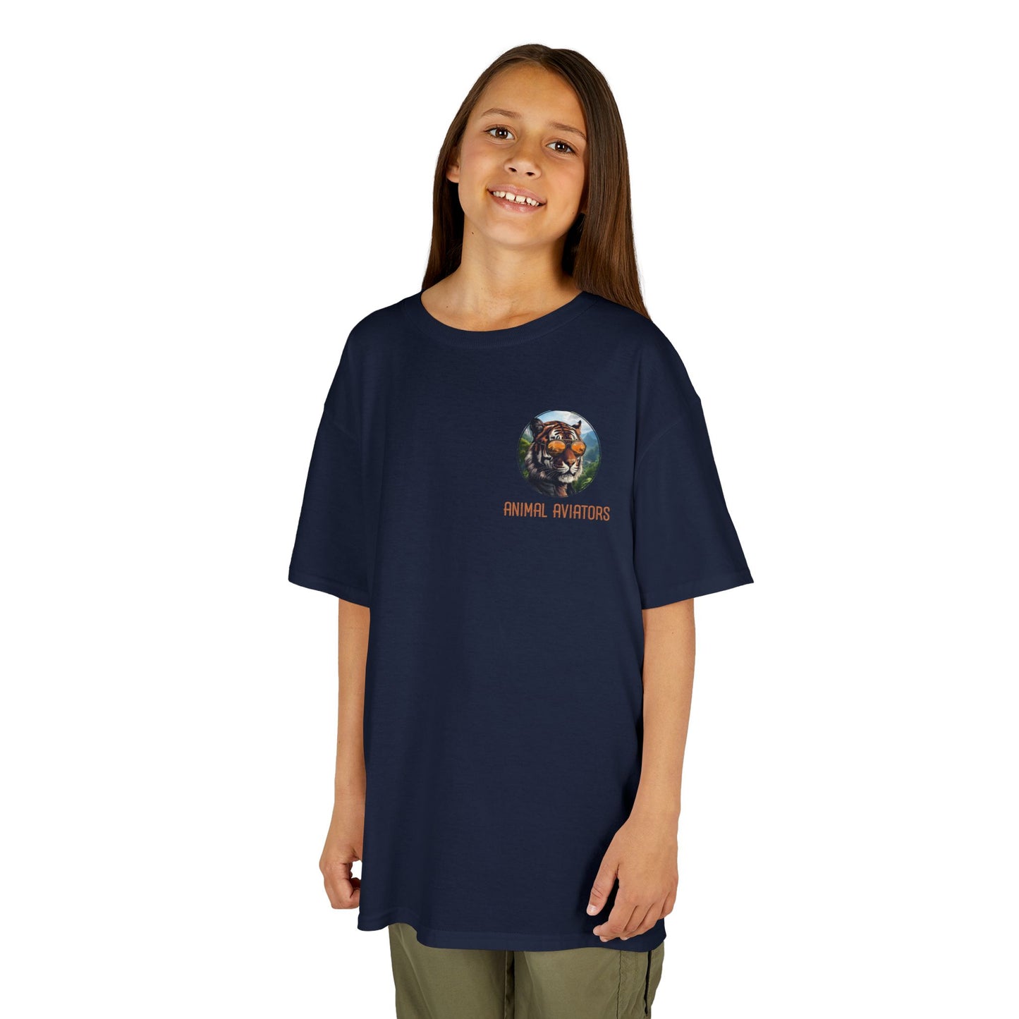 Tiger Animal Aviator Kids Heavy Cotton™ Tee