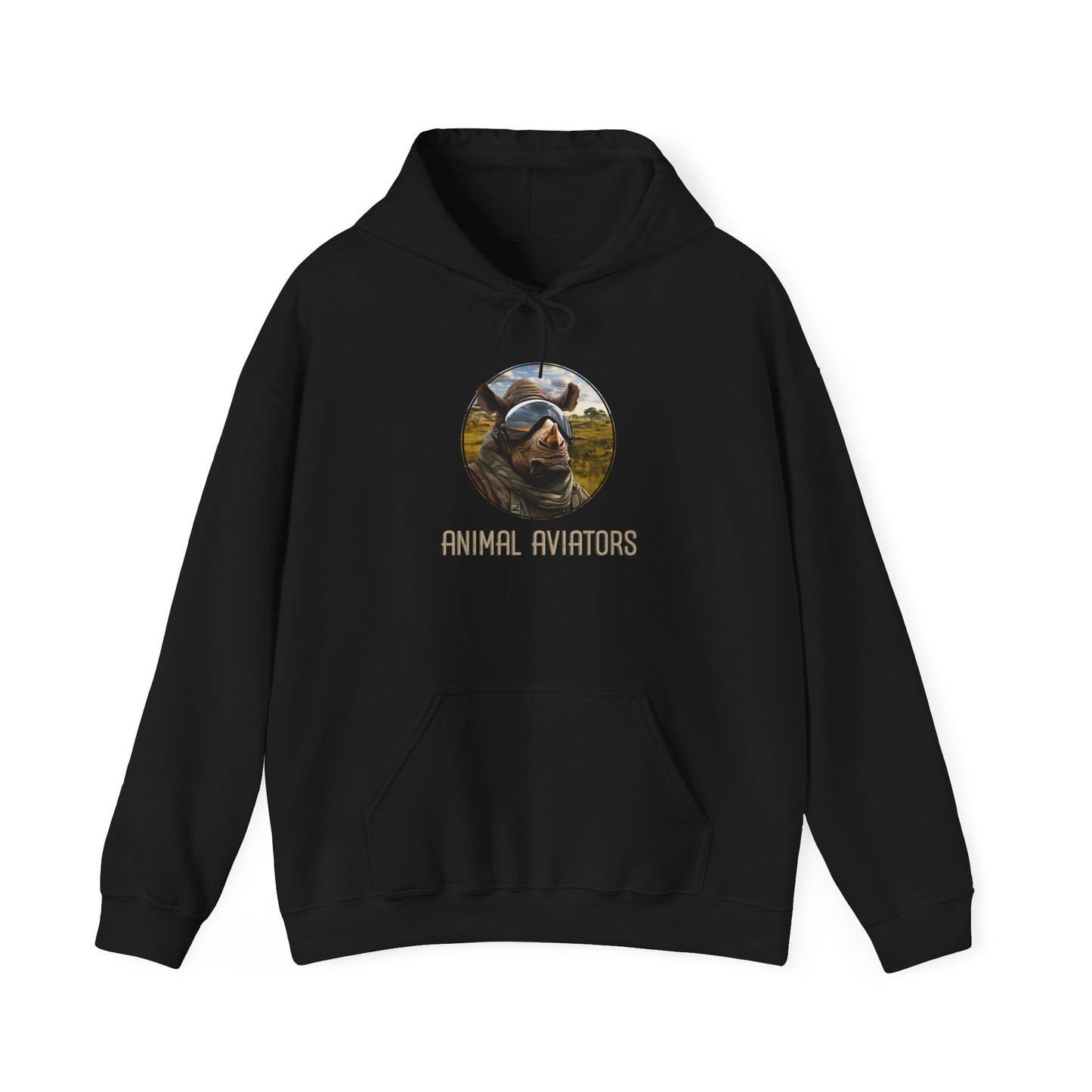 Rhino Animal Aviator Unisex Heavy Blend™ Hooded Sweatshirt