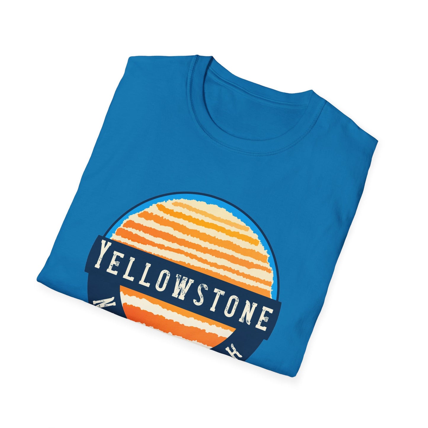 National Park Patch Yellowstone Sunset Unisex Softstyle T-Shirt