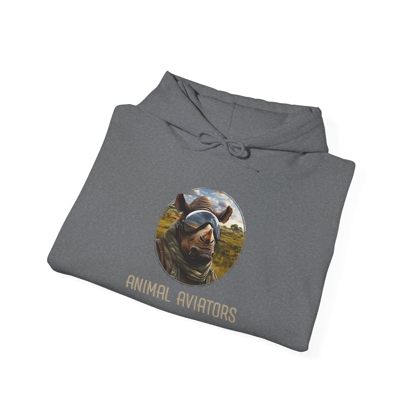 Rhino Animal Aviator Unisex Heavy Blend™ Hooded Sweatshirt