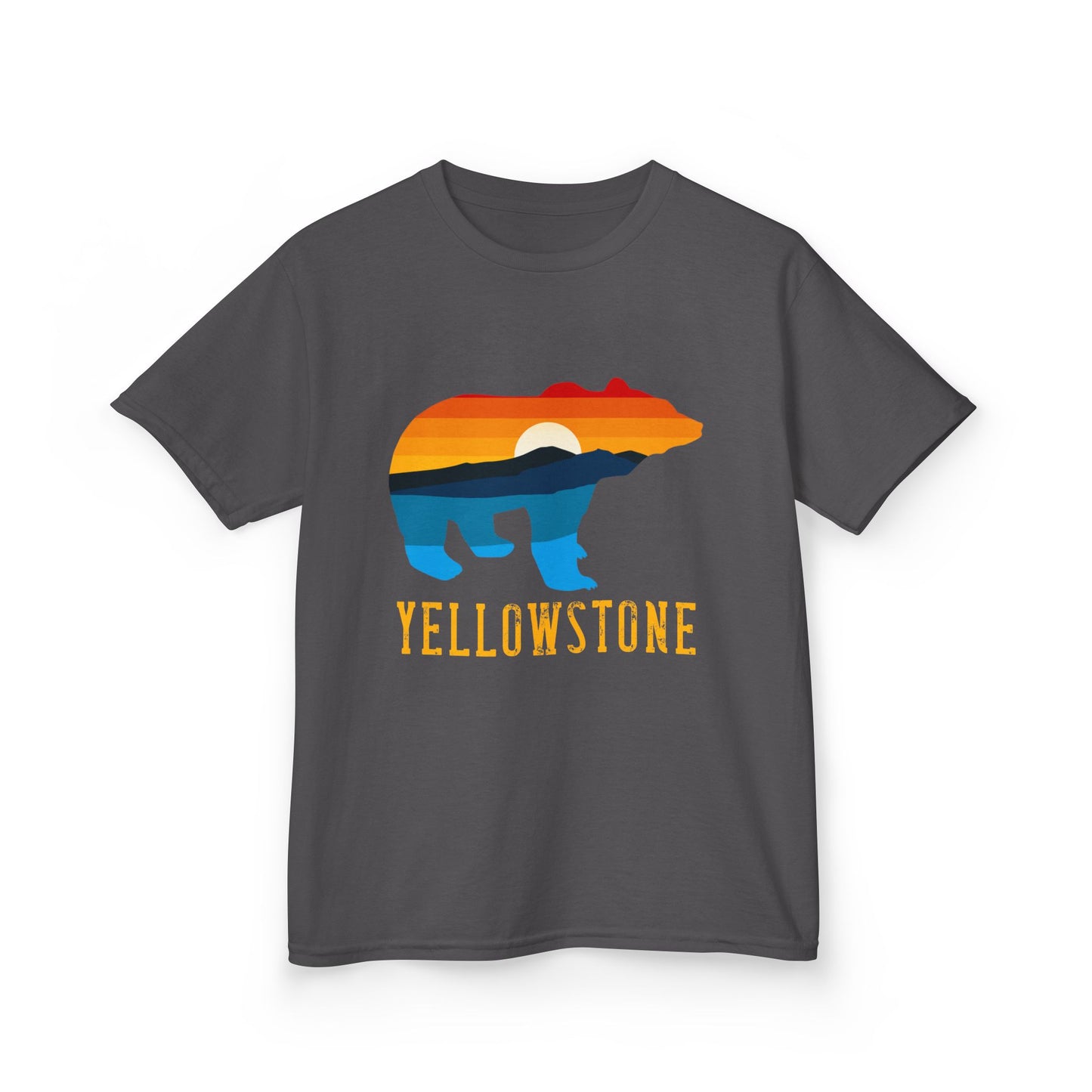 Bear Yellowstone Sunset Kids Heavy Cotton™ Tee