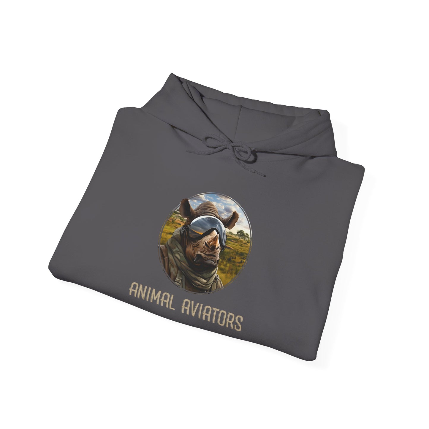 Rhino Animal Aviator Unisex Heavy Blend™ Hooded Sweatshirt