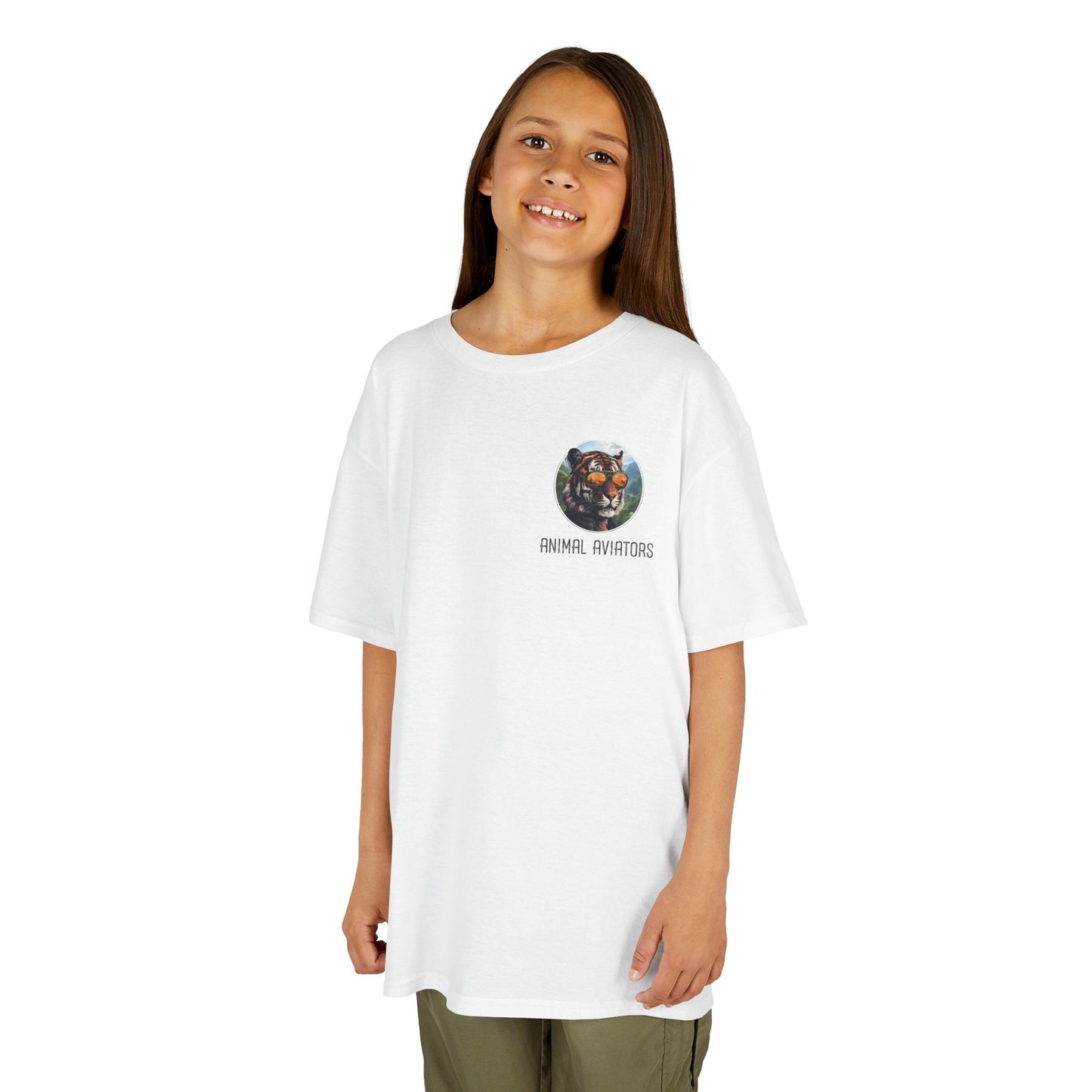 Tiger Animal Aviator Kids Heavy Cotton™ Tee