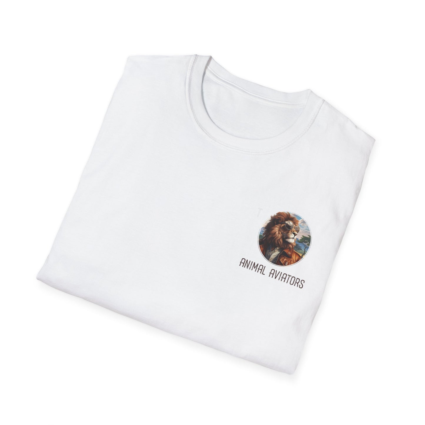 Lion Animal Aviator Unisex Softstyle T-Shirt