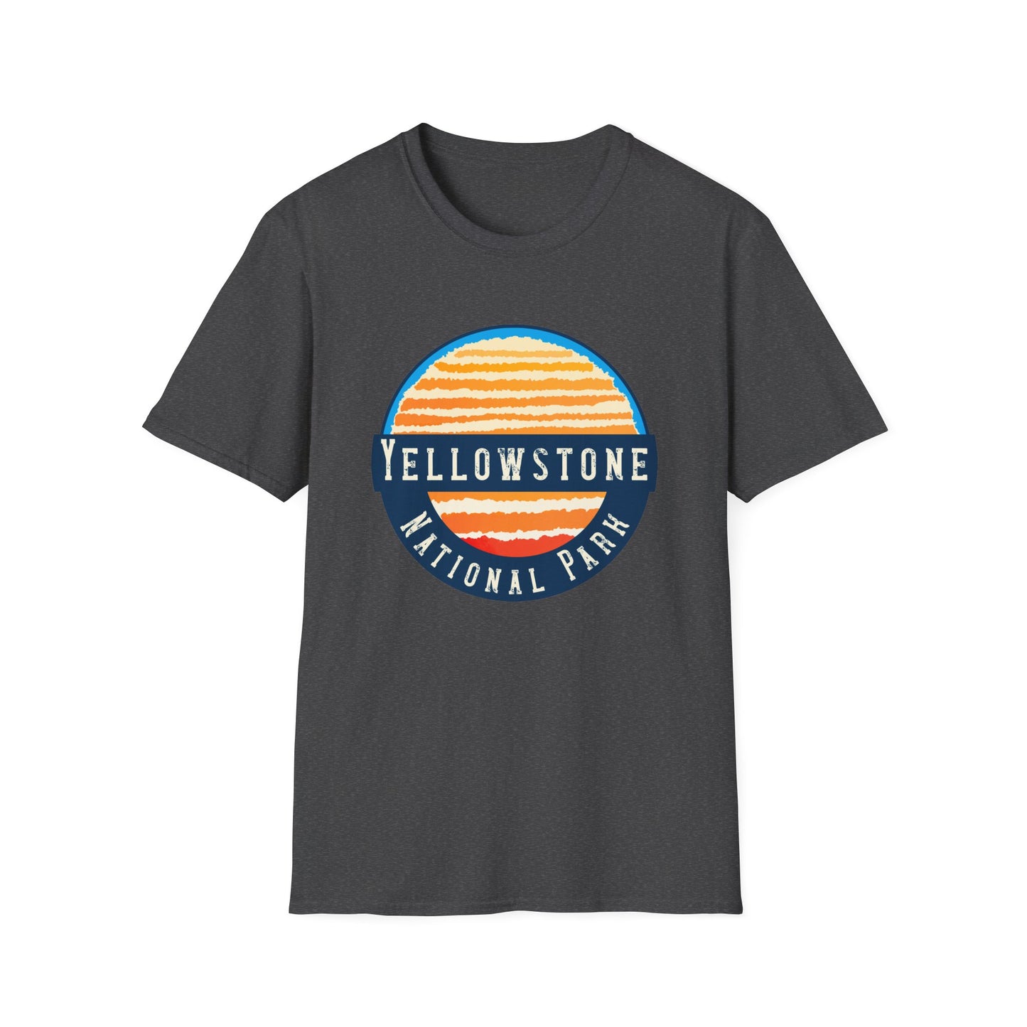 National Park Patch Yellowstone Sunset Unisex Softstyle T-Shirt