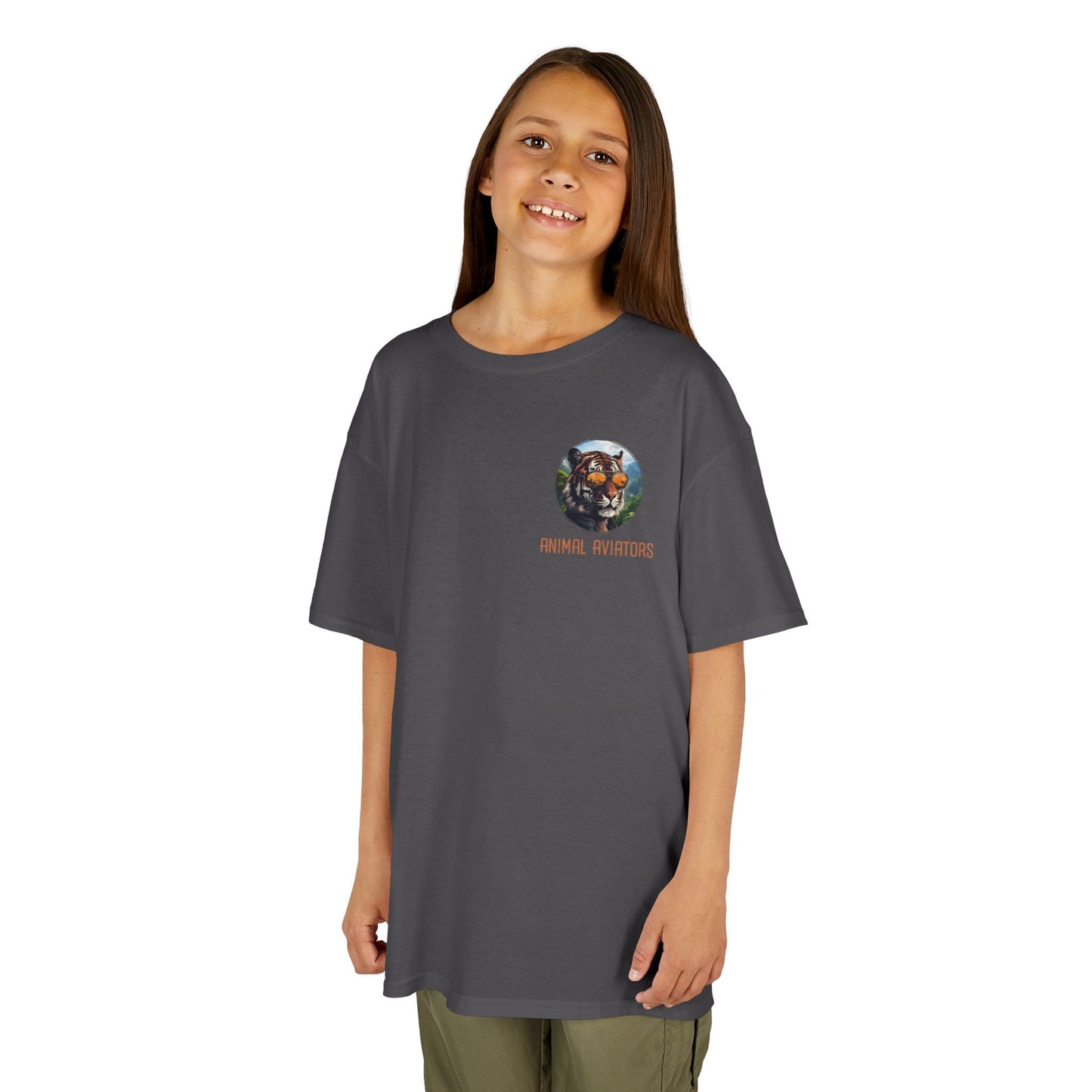 Tiger Animal Aviator Kids Heavy Cotton™ Tee