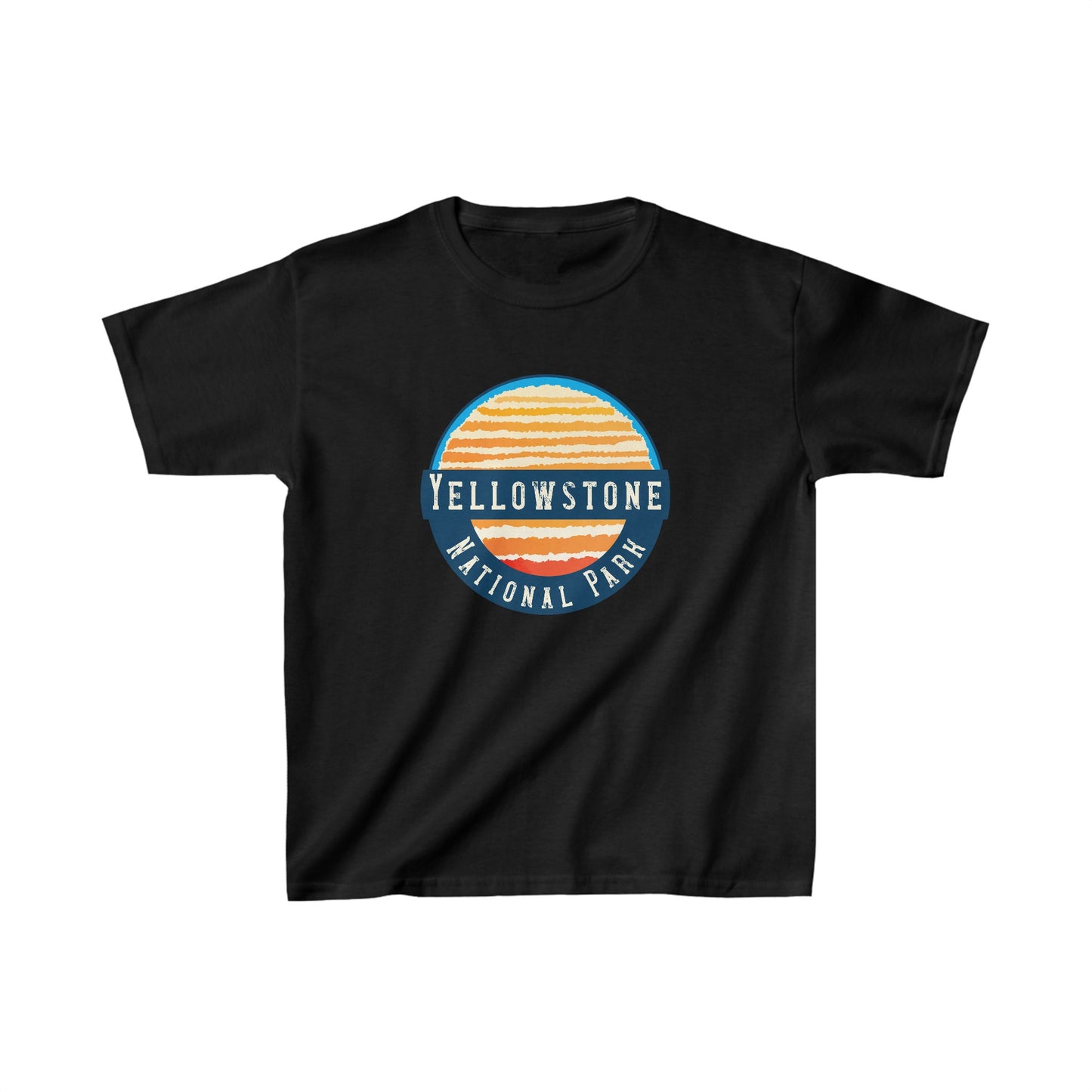 National Park Patch Yellowstone Sunset Kids Heavy Cotton™ Tee