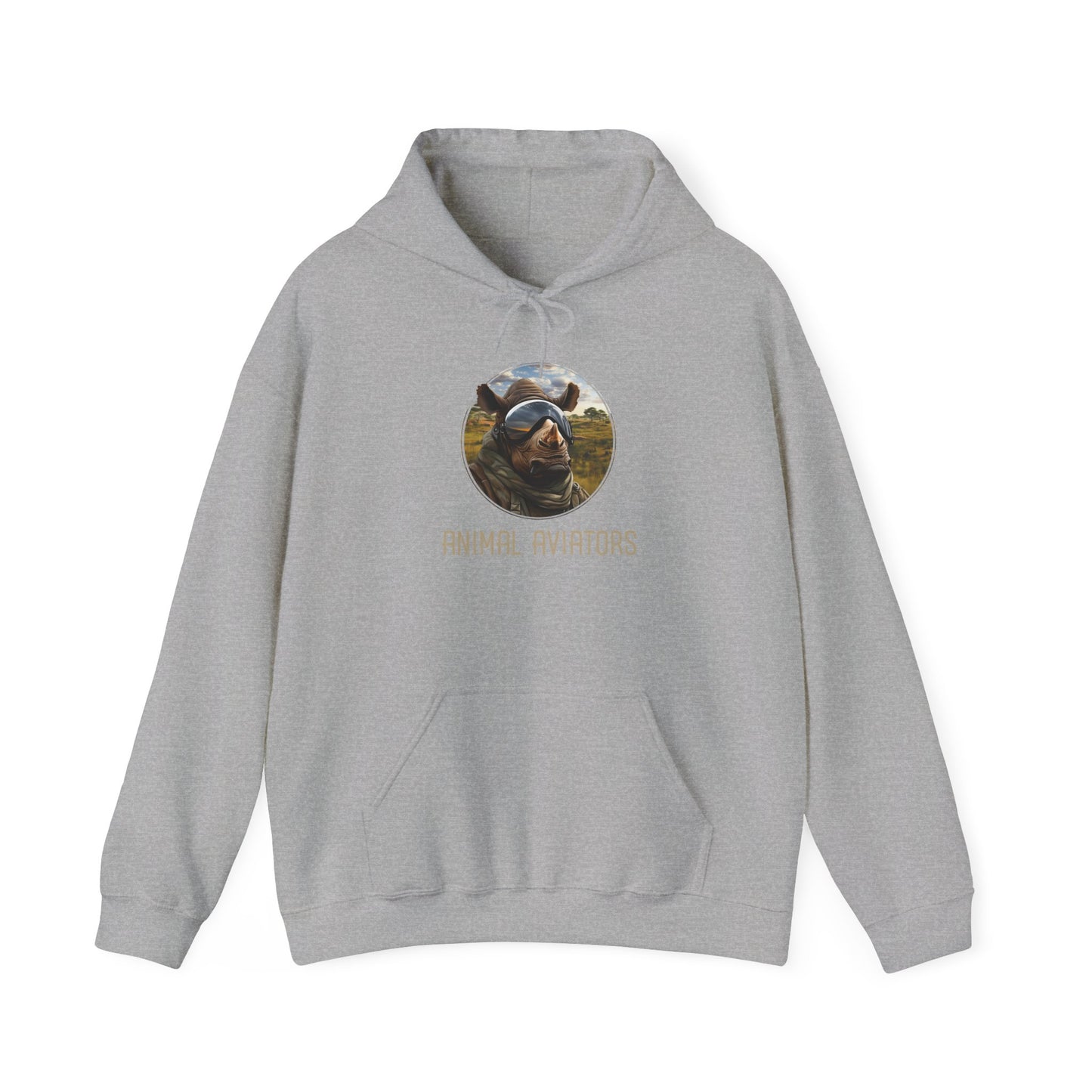 Rhino Animal Aviator Unisex Heavy Blend™ Hooded Sweatshirt