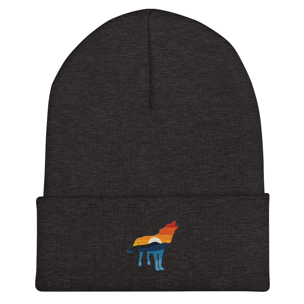 Wolf Yellowstone Sunset Beanie