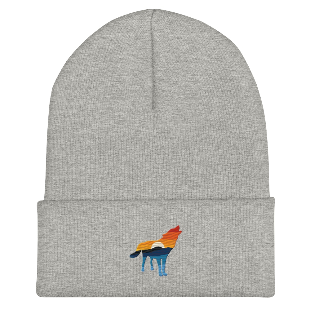 Wolf Yellowstone Sunset Beanie