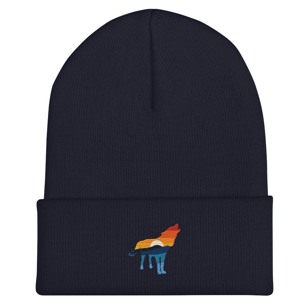 Wolf Yellowstone Sunset Beanie