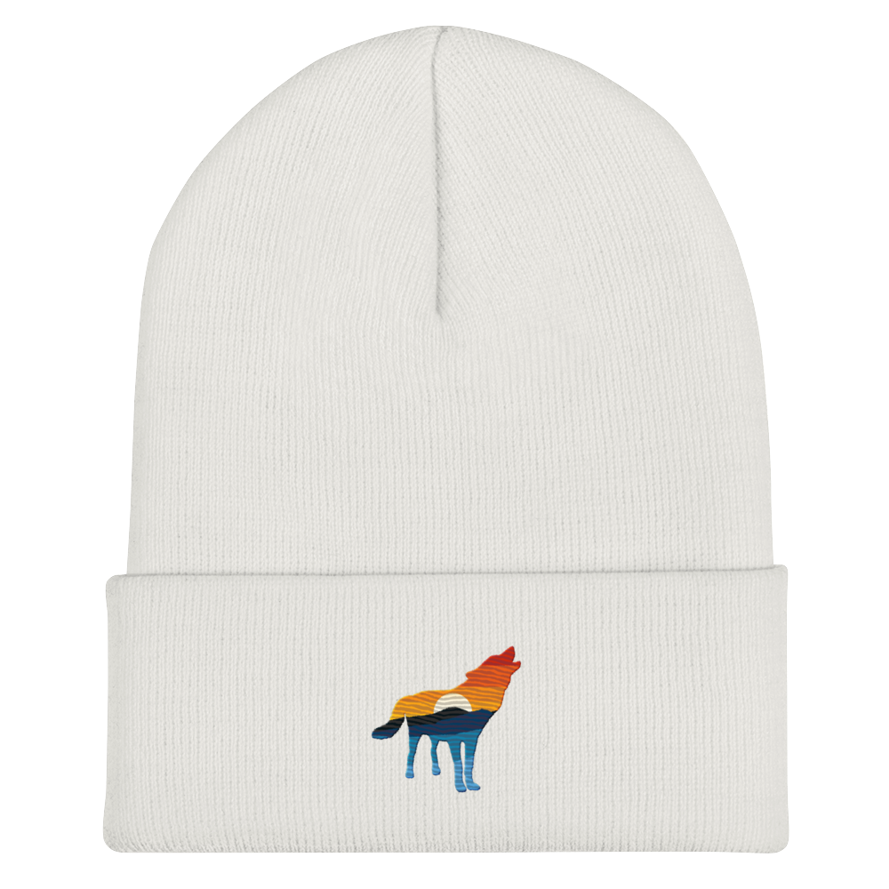 Wolf Yellowstone Sunset Beanie