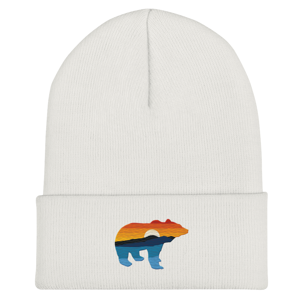 Bear Yellowstone Sunset Beanie