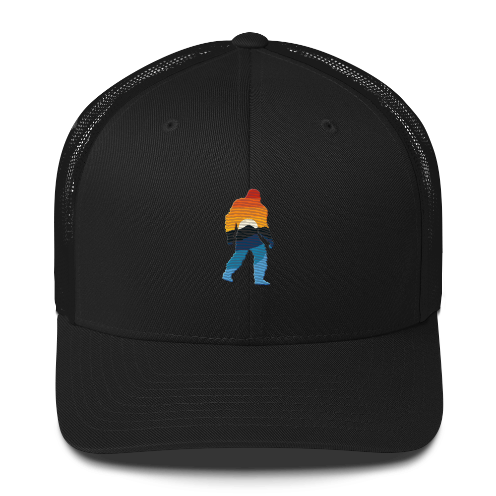 Sasquatch Yellowstone Sunset Trucker Cap