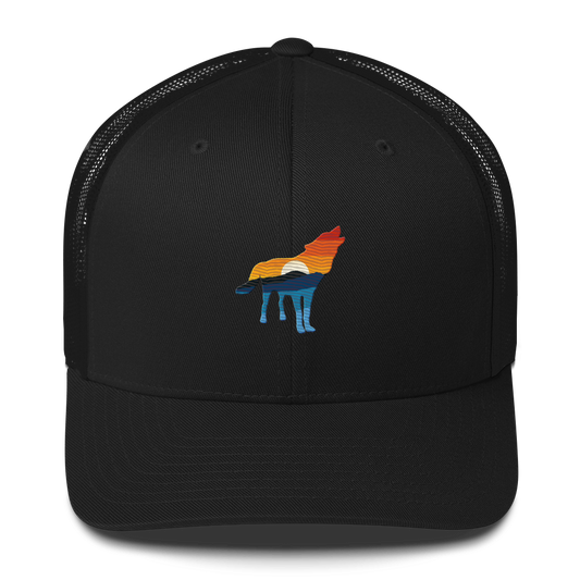 Wolf Yellowstone Sunset Trucker Cap