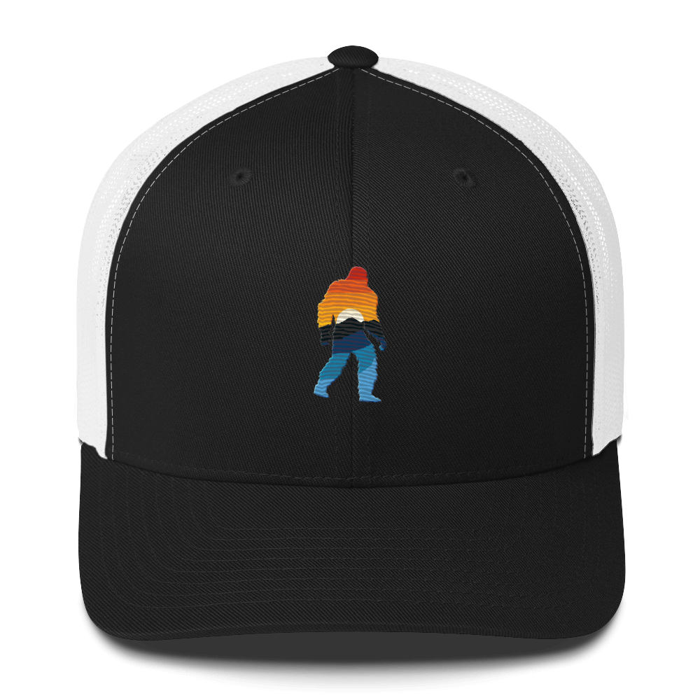 Sasquatch Yellowstone Sunset Trucker Cap