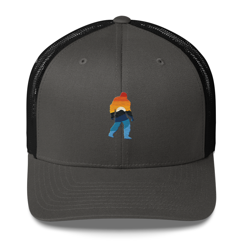 Sasquatch Yellowstone Sunset Trucker Cap