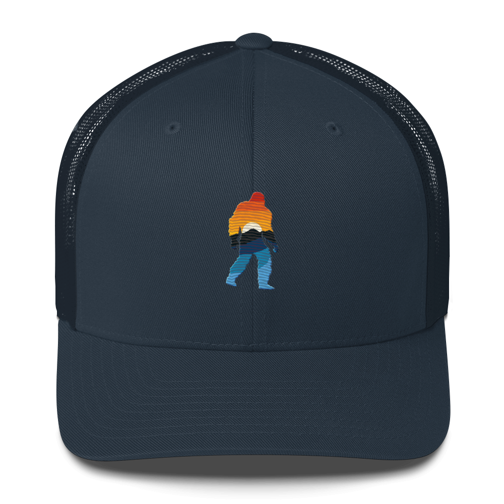 Sasquatch Yellowstone Sunset Trucker Cap